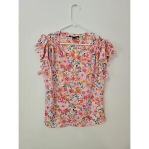 Floral Ruffle Sleeve Top - Perfect for Spring and Summer